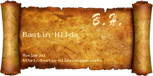 Bastin Hilda névjegykártya